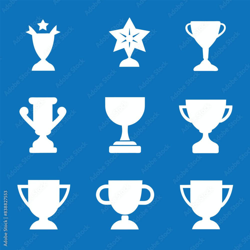 Sports Trophy Icon vector set illustration, This is a Trophy icon illustration Sports Trophy Icon vector set illustration, This is a Trophy icon illustration