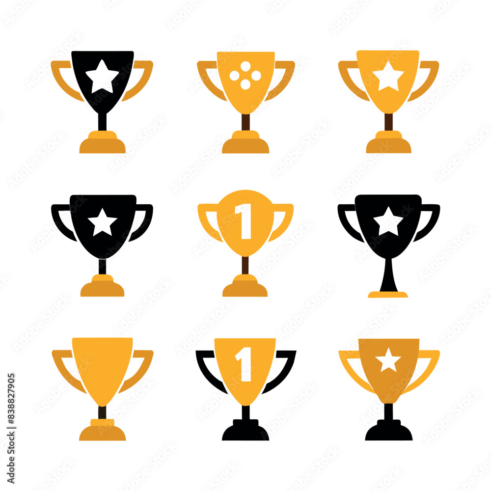 Sports Trophy Icon vector set illustration, This is a Trophy icon illustration Sports Trophy Icon vector set illustration, This is a Trophy icon illustration