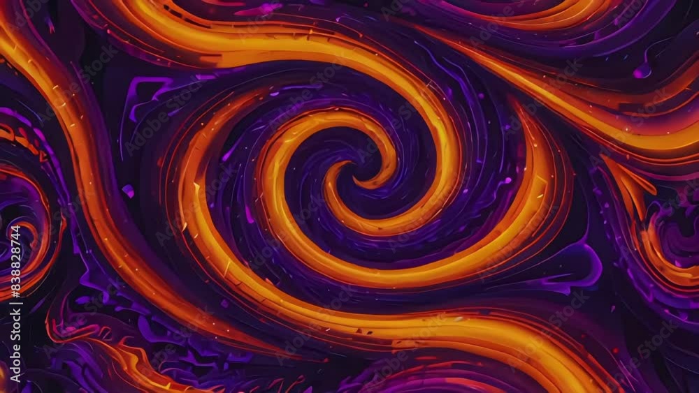 Trippy vivid Orange and Purple Neon vortex Swirl Continuous Psychedelic motion Loop Trippy vivid Orange and Purple Neon vortex Swirl Continuous Psychedelic motion Loop