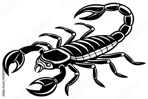 scorpion silhouette vector illustration