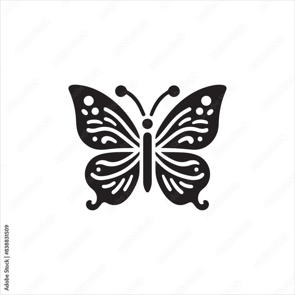 Butterflies silhouette set. Vector illustration Butterflies silhouette set. Vector illustration