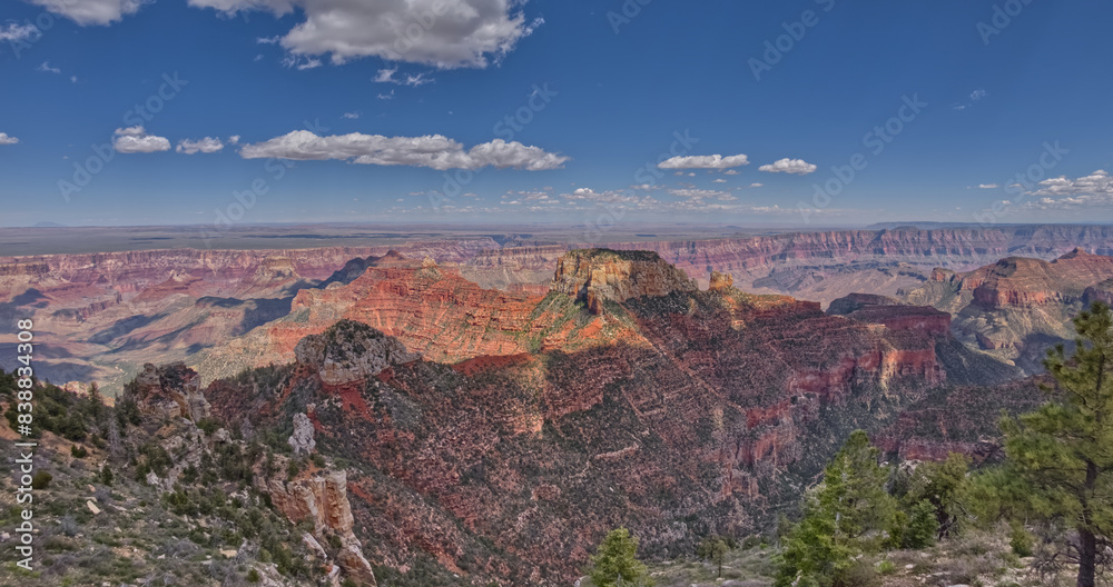 View of Siegfried Pyre from Atoko Point on North Rim AZ View of Siegfried Pyre from Atoko Point on North Rim AZ