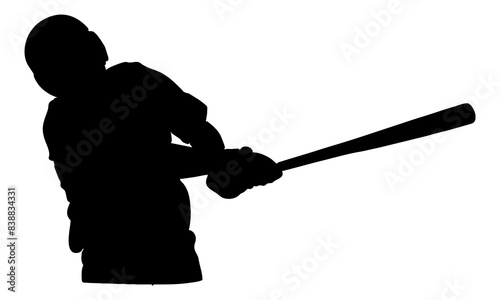 Photography silhouette of baseball player vector illustration