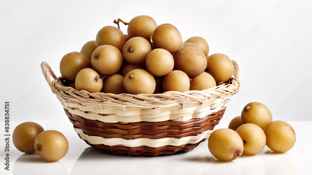 Bountiful Harvest of Longan Fruit Radiating Freshness and Nutrition in a Basket Bountiful Harvest of Longan Fruit Radiating Freshness and Nutrition in a Basket