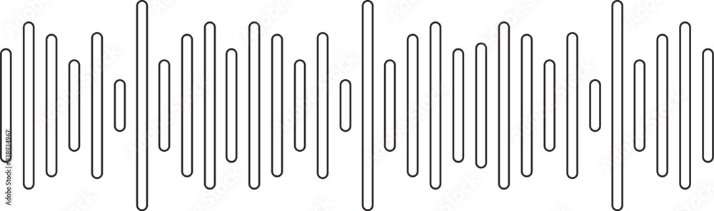 Audio wave vector outline design Audio wave vector outline design
