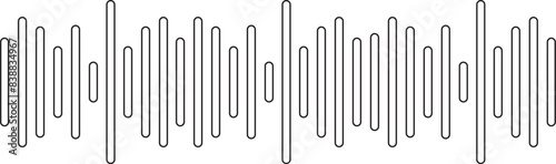 Audio wave vector outline design