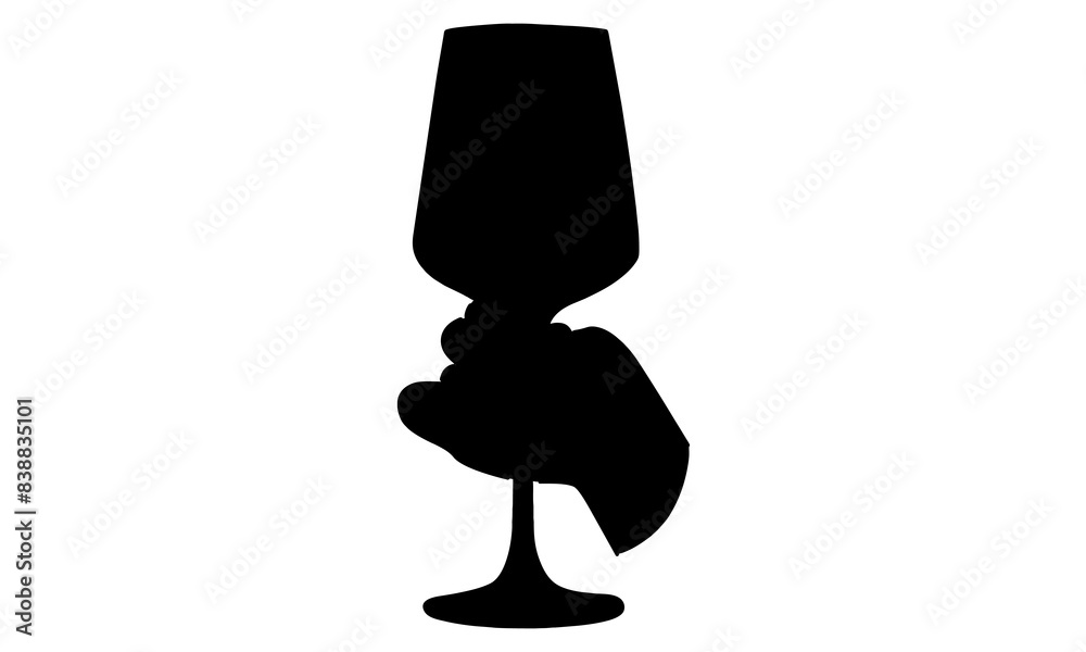 silhouette of hand holding martini glass vector illustration silhouette of hand holding martini glass vector illustration