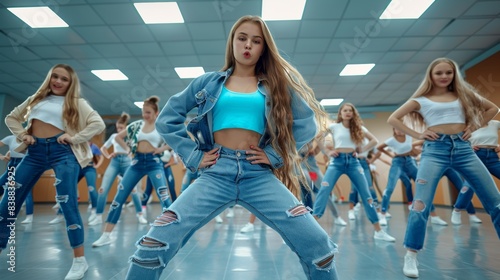 Choreographer Teaches Dance Movements