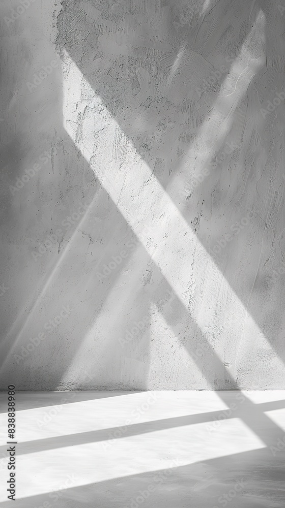 Monochrome play of light and shadow on textured wall, abstract. Monochrome play of light and shadow on textured wall, abstract.