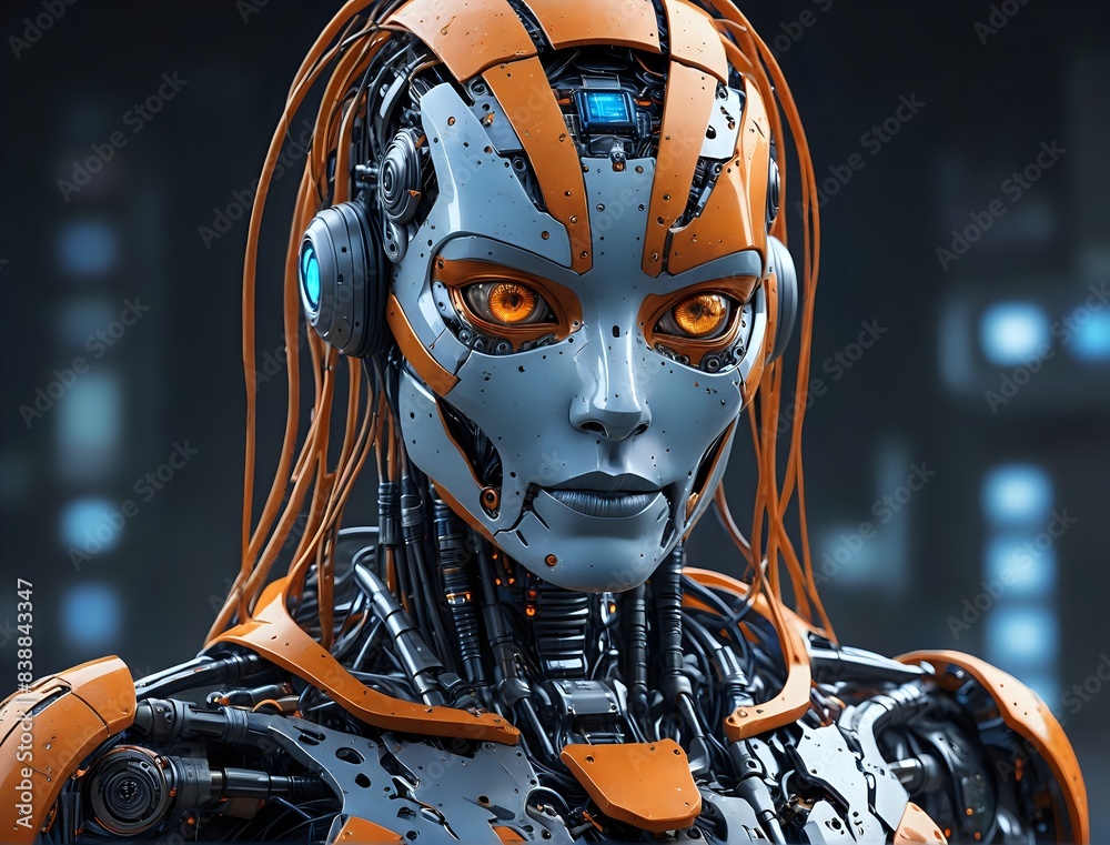AI-Integrated Robot in Cyberpunk Setting AI-Integrated Robot in Cyberpunk Setting