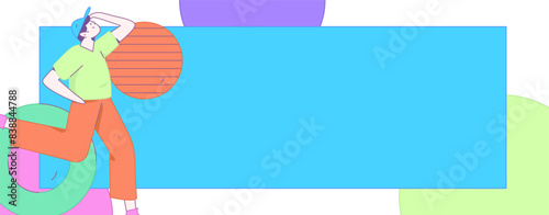 People exercising healthy running vector internet operation illustration
