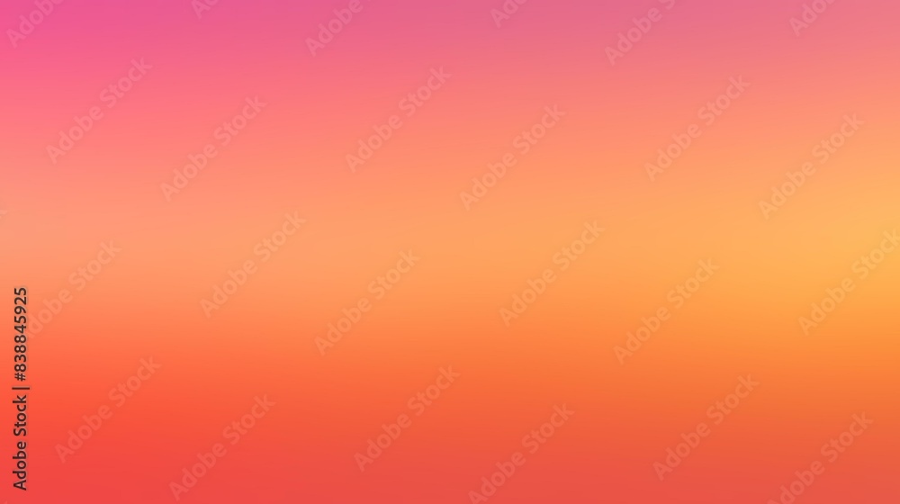 Naklejka premium Orange to pink gradient background with noise texture, vibrant hues,Blurred Gradient