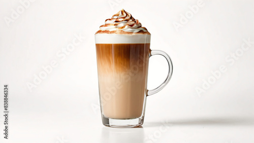 chocolatte ice or coffee ice isolated on white background