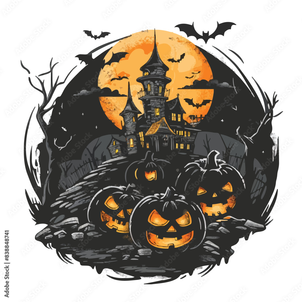 Helloween vector illustration for t-shirt
Helloween vector illustration for t-shirt