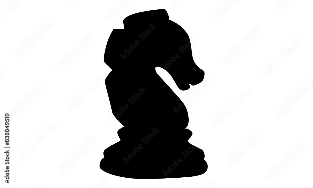 silhouette of chess knight icon vector illustration silhouette of chess knight icon vector illustration