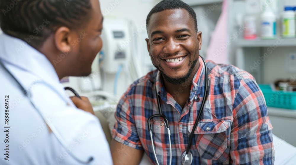 Fototapeta premium Doctor Examining Patient in Clinic