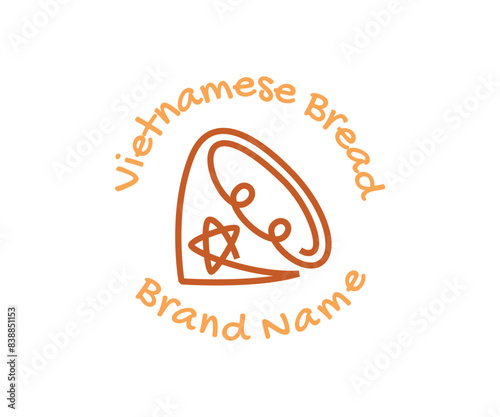 Bread logo icon design template elements. Vietnamese bread logo isolated on white background.