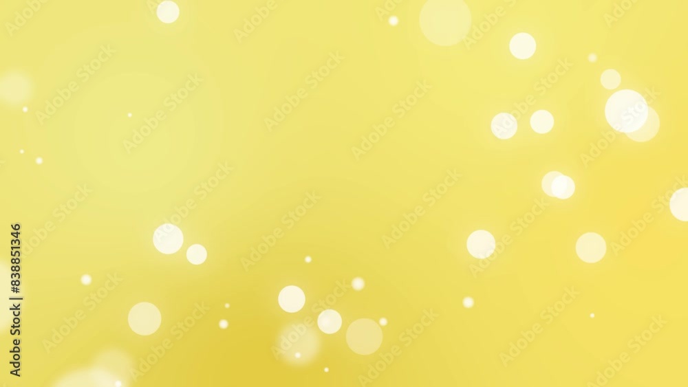 Yellow, gold shining light, background animation video with bubbles Yellow, gold shining light, background animation video with bubbles