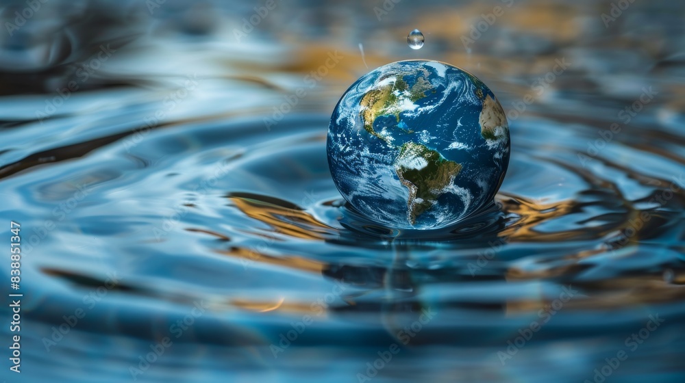 Earth with Flowing Water Streams Generative AI Earth with Flowing Water Streams Generative AI