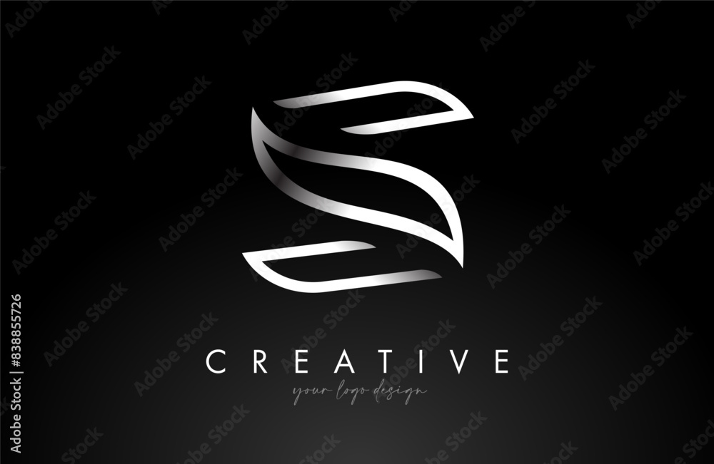 Letter S Swoosh Alphabet Logo Design with creative Swoosh shapes for ...