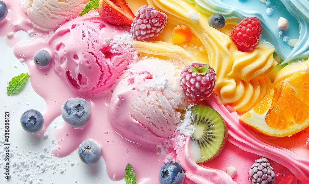 Summer Bliss with Delicious Ice Cream at Cafe Summer Bliss with Delicious Ice Cream at Cafe