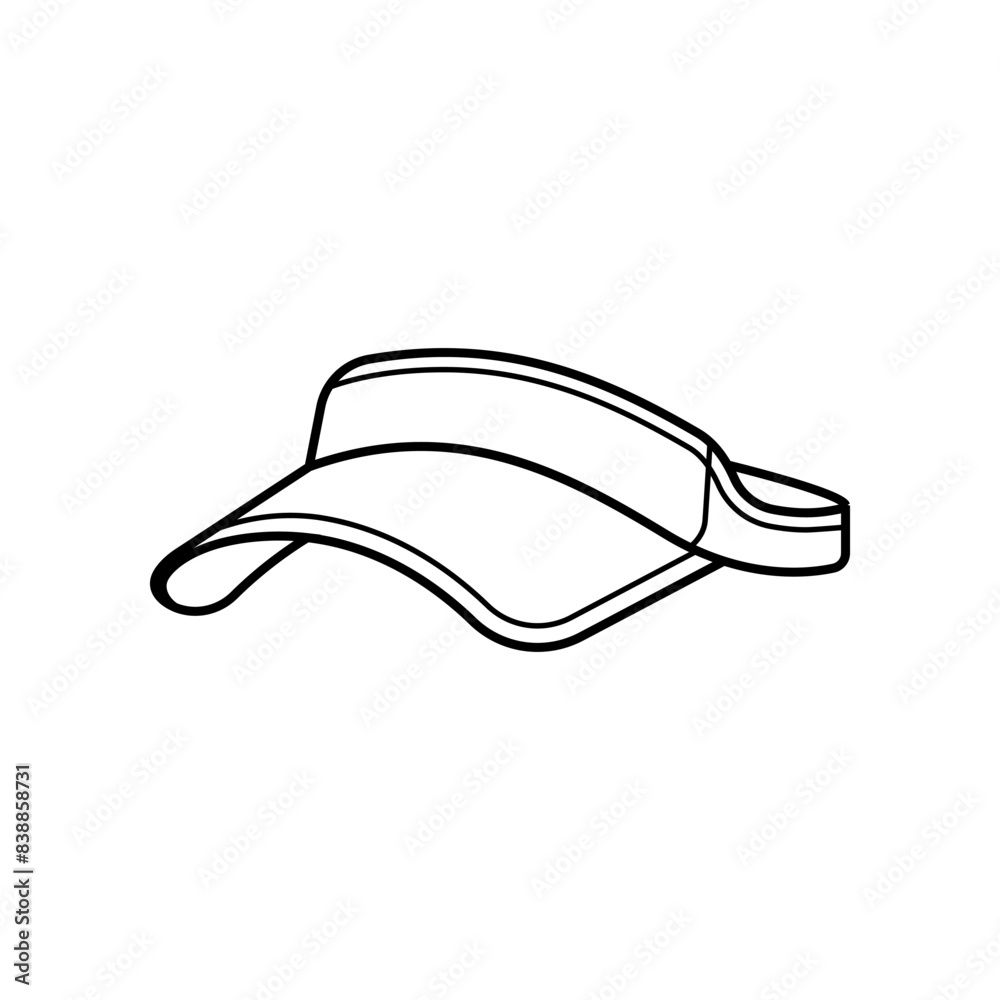Fototapeta premium Visor cap line icon isolated on white background