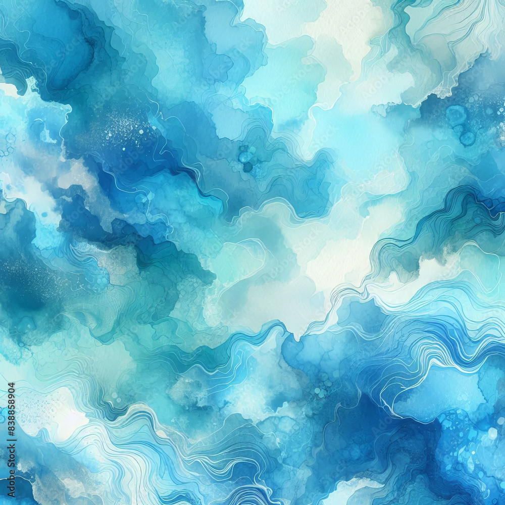 azure turquoise abstract watercolor background for textures backgrounds and web banners