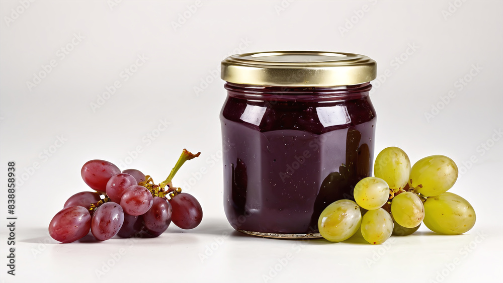 grape jam isolated on white background grape jam isolated on white background