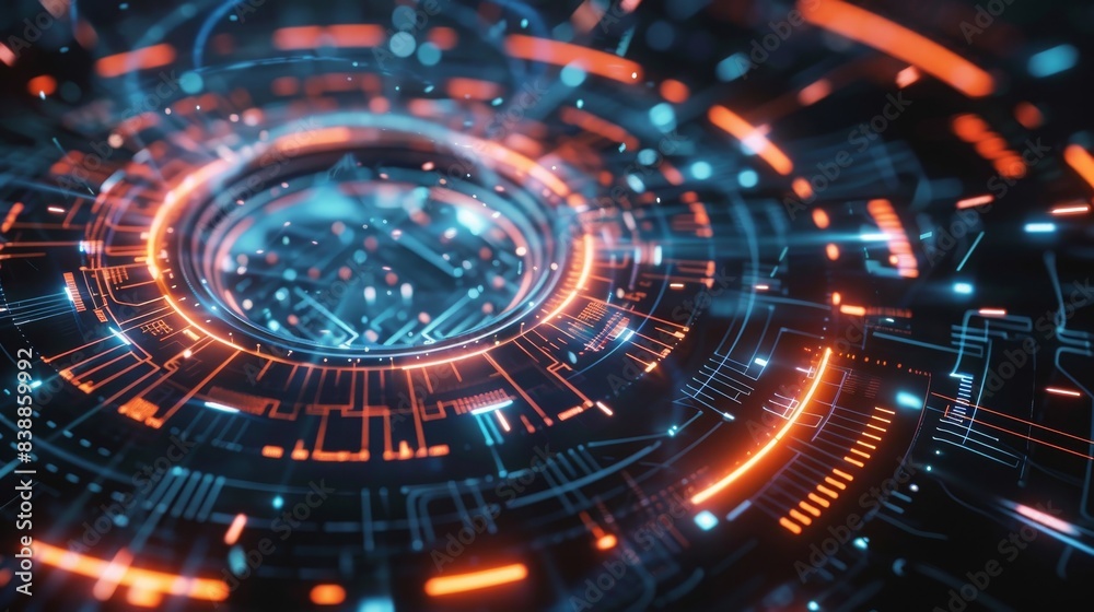 Abstract circle futuristic technology background Abstract circle futuristic technology background
