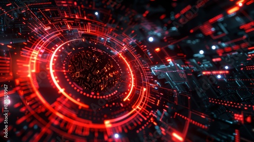 Wallpaper Mural Abstract circle futuristic technology background Torontodigital.ca