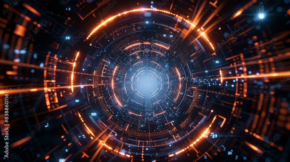Abstract circle futuristic technology background Abstract circle futuristic technology background