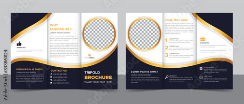 Creative Corporate Modern Business Trifold Brochure Template Design.