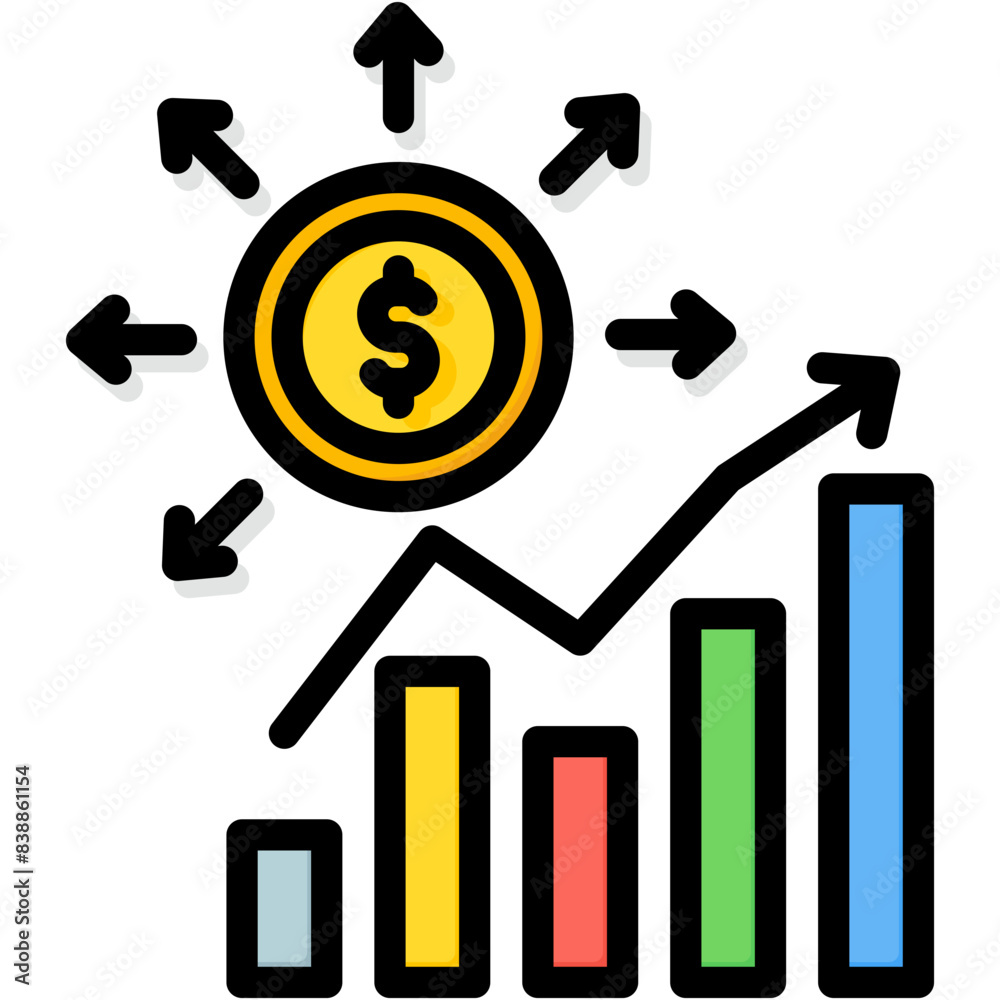 Investment Diversification Icon Investment Diversification Icon