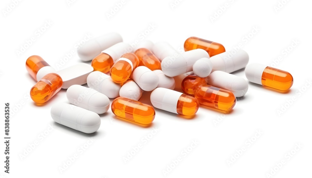 Medicine capsule isolated on white background Medicine capsule isolated on white background