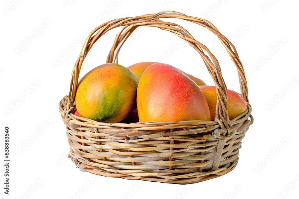manggoes in basket transparent background, PNG file manggoes in basket transparent background, PNG file