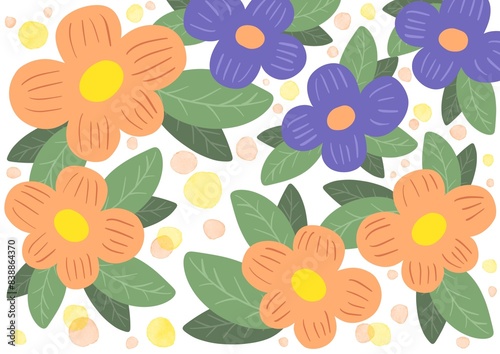 Wallpaper Mural seamless floral background pattern Torontodigital.ca