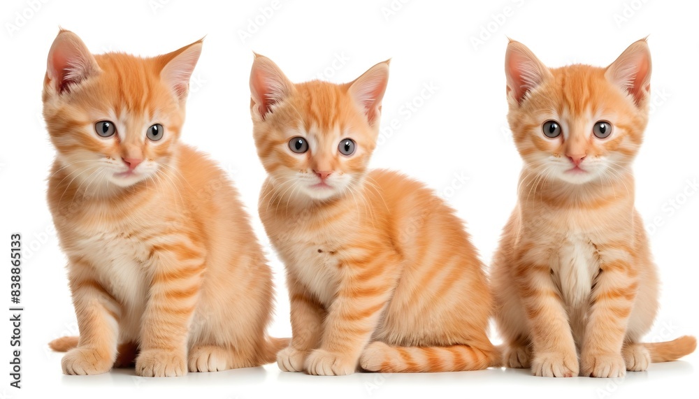 Cute kitties isolated on white background Cute kitties isolated on white background