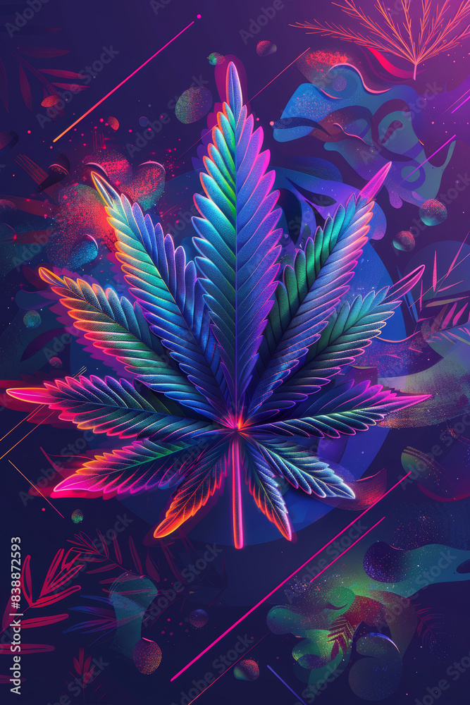 Modern Cannabis Leaf Graphic Modern Cannabis Leaf Graphic