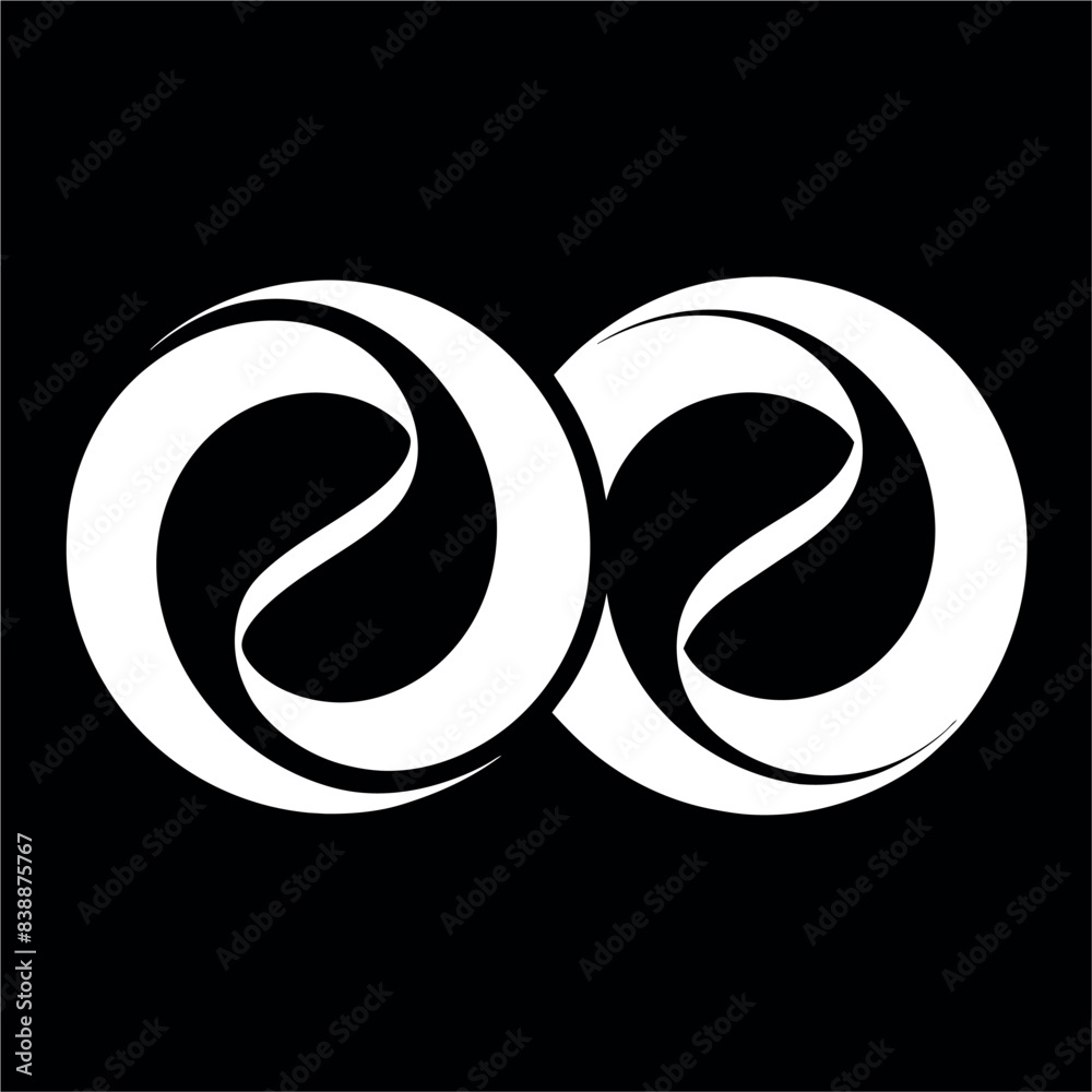 Two circle Infinity symbols icons generated by Ai Two circle Infinity symbols icons generated by Ai