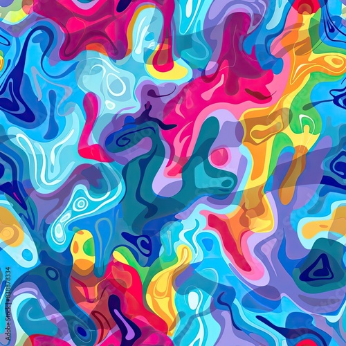 Abstract colorful liquid swirl pattern background.