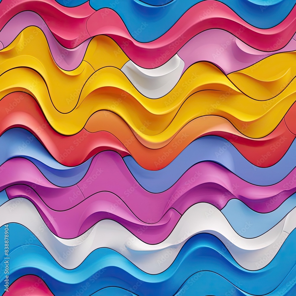 Abstract colorful wavy pattern background