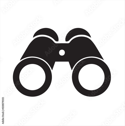 Binoculars icon silhouette illustration white background