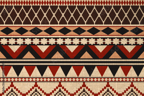Native American geometric ethnic pattern, seamless pattern of the Navajo tribe. Seamless vector pattern, seamless Mexican rug, woven carpet. Folk embroidery, Bohemian, Aztec style.