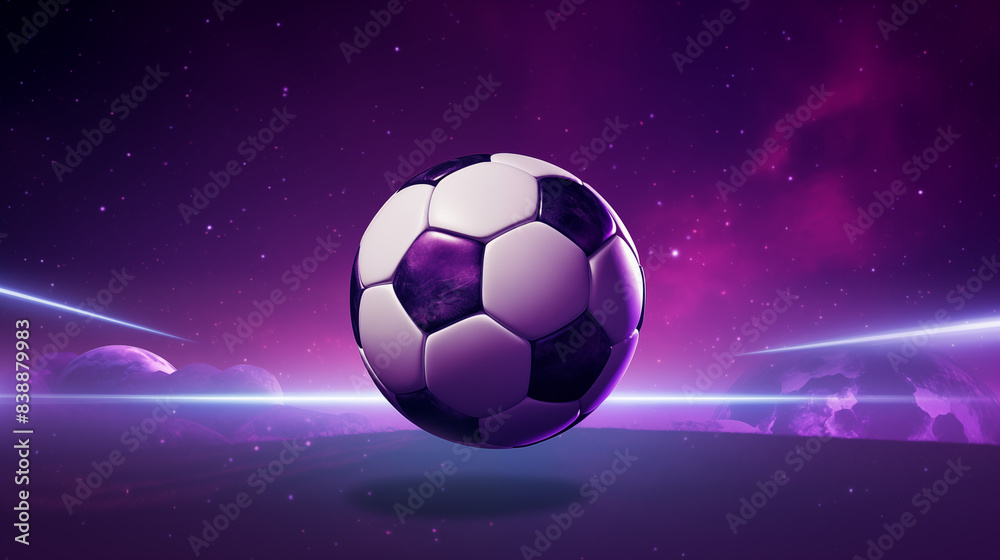 Naklejka premium soccer ball illustration in purple color