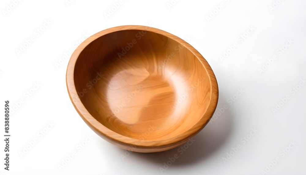 Wooden bowl isolated on white background Wooden bowl isolated on white background