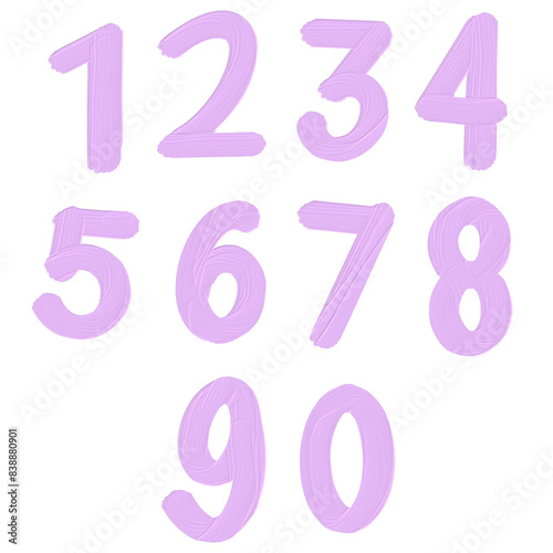 purple set of numbers