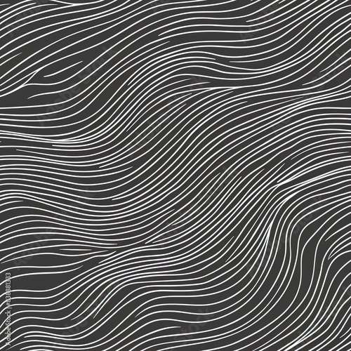 Abstract black and white wavy pattern background