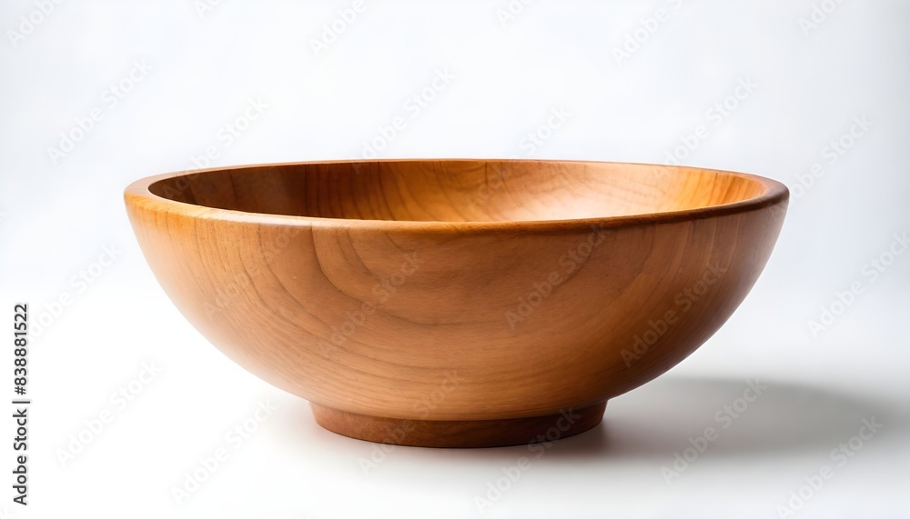 Wooden bowl isolated on white background Wooden bowl isolated on white background