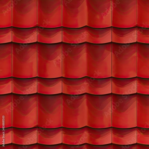 Red tiled roof texture, seamless pattern.