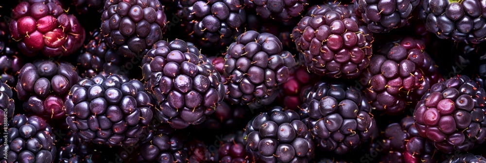 Dewberries texture background, Rubus fruits pattern, blackberries mockup, raspberries banner, black berry mix